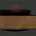 Vintage Retro Computer Monitor With Wooden Frame And Black Screen Design