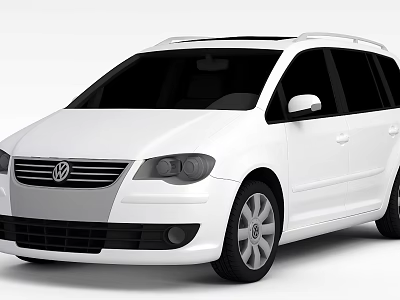 white commercial vehicle 3d model