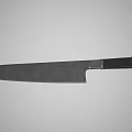 Professional Sharp Kitchen Cooking Knife With Black Handle And Stainless Steel Blade