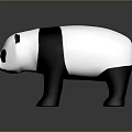 3D Animated Panda Game Character With Black And White Cartoon Design And Friendly Look