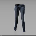 Blue Slim Fit Straight Leg Jeans With Classic Design And Casual Style