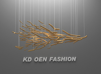 Modern Chandelier Branch Chandelier Branch Decoration 3d model