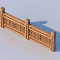 Wooden Decorative Railing With Intricate Carved Patterns In Traditional Chinese Style