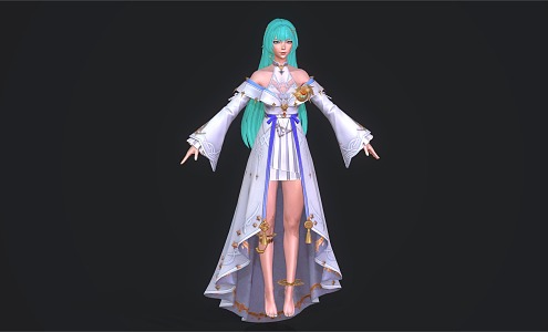 Cartoon Princess Anime Princess 3d model