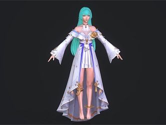 Cartoon Princess Anime Princess 3d model