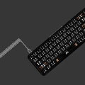 Premium Wired Mechanical Keyboard With RGB Backlit And Coiled Cable Design