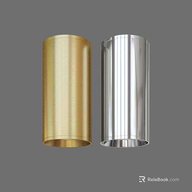 Gold Silver Polished Metal Downlights Spotlights For Home Lighting Fixtures 3d model 