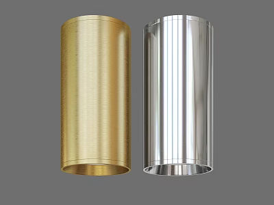 Gold Silver Polished Metal Downlights Spotlights For Home Lighting Fixtures 3d model