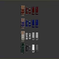 Various Colored Vehicle Models Including Trucks Vans And Cars On