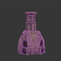 Brick Tower Structure With Dome Top And Multi layered Arched Openings 3d model
