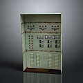 Vintage Rusty Green Computer Control Cabinet With Buttons Meters And Vents