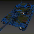 Military Tank In Outdoor Grassland And Forest Area