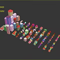 3D Urban Building Models Showcasing White Red Structures Different Heights Irregular Layout