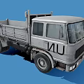UN Marked Gray Flatbed Truck Featuring Military Style Exterior Design