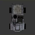 Industrial Off Road Vehicle With Open Frame Large Wheels And Metal Body