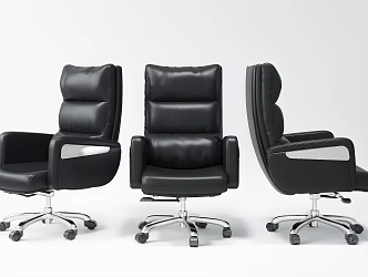 Office Chair Modern Office Chair Leather Chair Boss Chair Pipe Chair 3d model