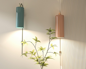 Wall lamp combination 3d model