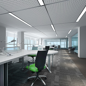 Modern Public Office Area Open Office Partition Office Desk Partition Computer 3d model