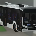 Modern Scherer Bus With Black And White Exterior And Interior Seats