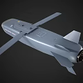 Modern Gray Winged Storm Shadow SCALP Missile Military Weapon Design Features