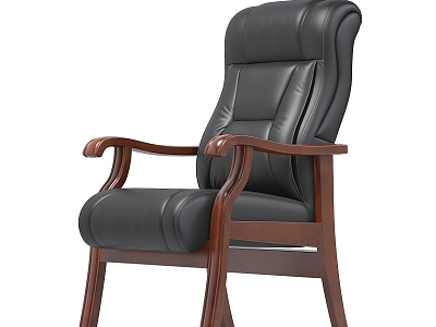 Solid Wood Redwood Office Chair Boss Chair Leather Chair model