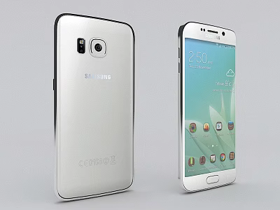 Samsung Smartphone Front And Back Design With Screen Display And Rear Camera 3d model