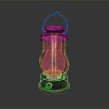 Retro kerosene lamp sci-fi kerosene lamp 3d model