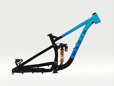 Marin Alpine Bicycle Frame Commercial Equipment With Blue Black Design 3d model