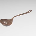 Wooden Cutlery Set With Long Handle Spoon And Natural Wood Grain