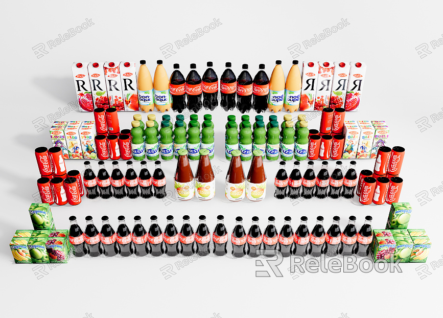 Modern Beverage Beverage Soda Food Combo model