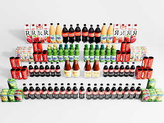 Modern Beverage Soda Food Combo 3d model