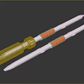 Professional Hardware Screwdrivers with Orange Handles Transparent Parts and Metal Shafts