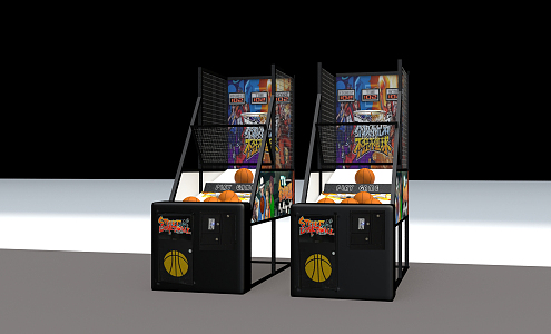 industrial LOFT game machine basket shooting machine 3d model