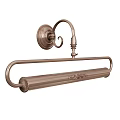 Vintage Brass Wall Lamp With Curved Arm Ornate Details And Wall Mounted Design