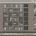 Luxury Modern Full Wall Glass Bookcase With Built In Warm Light For Home Book Storage