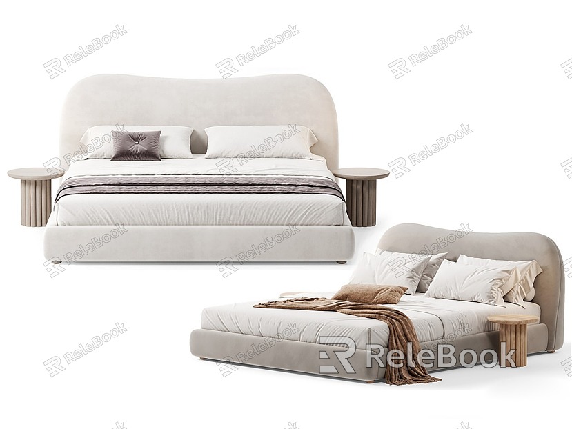 Double bed fabric bed model