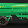 Green Agricultural Trailer 2NTC-45 With Open Cargo Bed And Two Wheels
