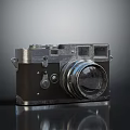 Vintage Electronic Camera With Retro Style Classic Design And Metal Body 3d model