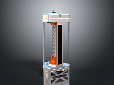 Modern Open Kitchen Interior Design With Island Counter And Appliances 3d model