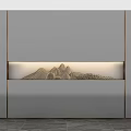 Modern background wall bar background wall 3d model