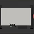 Security Gate With Top Digital Display Red Button And Gray Vertical Frame
