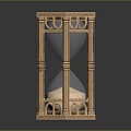 Rotating Hourglass Rotating Retro Hourglass Hourglass Game Item 3d model
