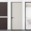 Modern Flush Doors Featuring Brown Beige And Frosted Glass With Sleek Frames