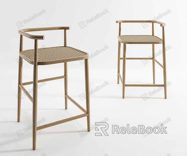 Nordic Bar Chair Grid Bar Chair model