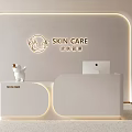 Beauty salon front desk simple front desk company front desk reception desk 3d model