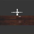 Wooden Roulette Wheel Living Decoration With White Center Red Black Numbers Small Ball And Pointer