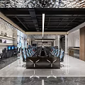 Modern Gaming Cafe Interior With Multiple Gaming PCs Ergonomic Chairs And Wooden Panel Walls