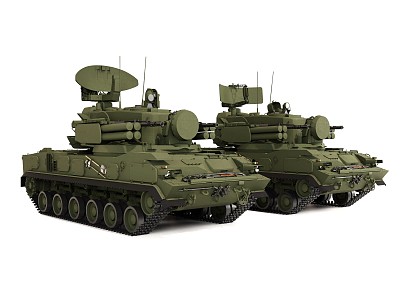 Tungus 2S6 anti-aircraft vehicle 3d model