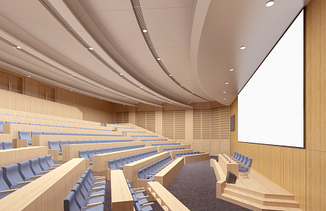 Modern Conference Hall Hotel Lecture Hall Ladder Meeting Room 3d model