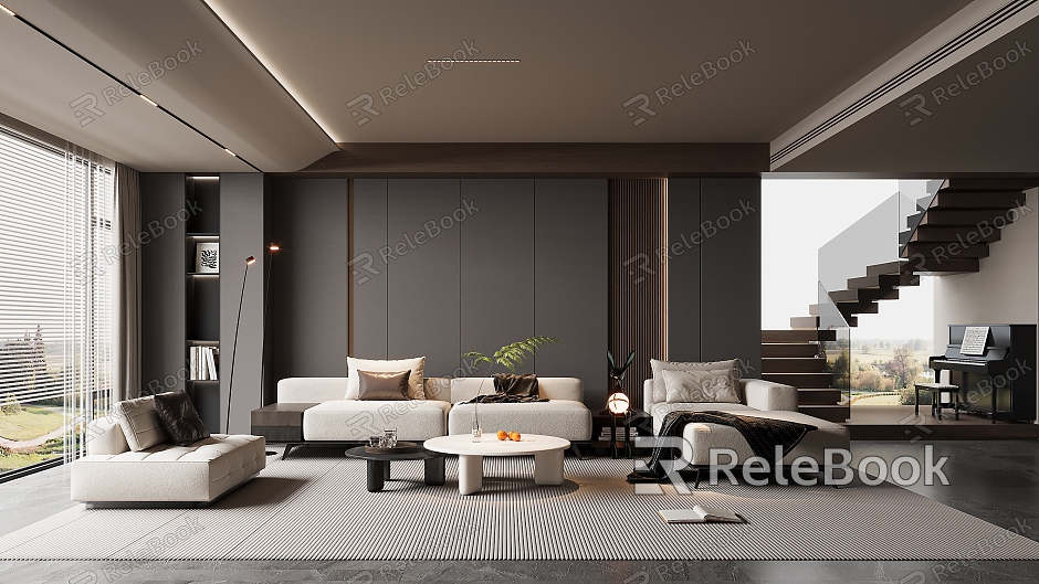 Light Luxury Villa Living Room model